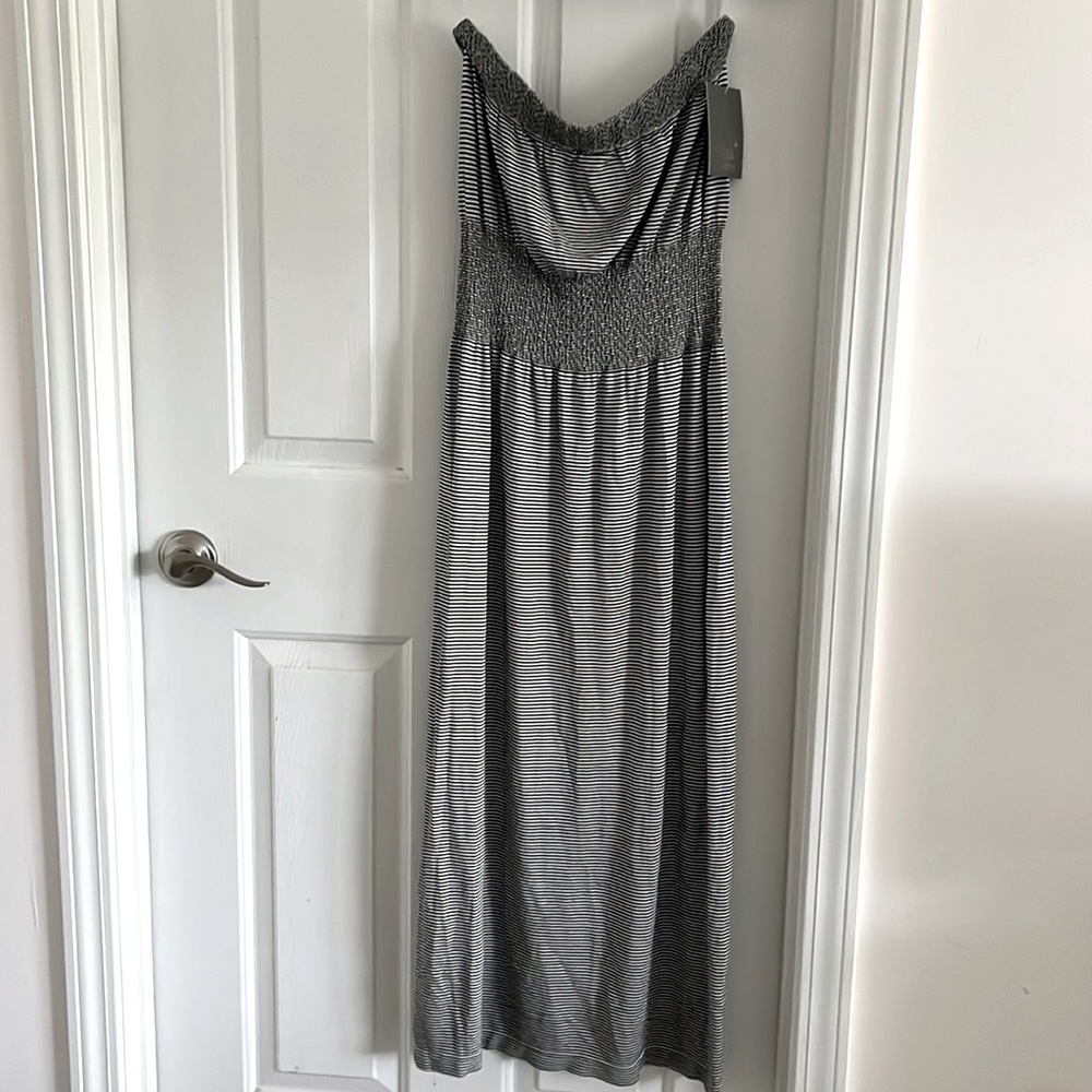 Off shoulder striped dress